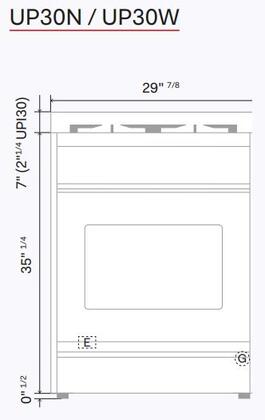 ILVE Nostalgie II 30-Inch Dual Fuel Freestanding Range in Custom RAL with Bronze Trim (UP30NMPRAB)