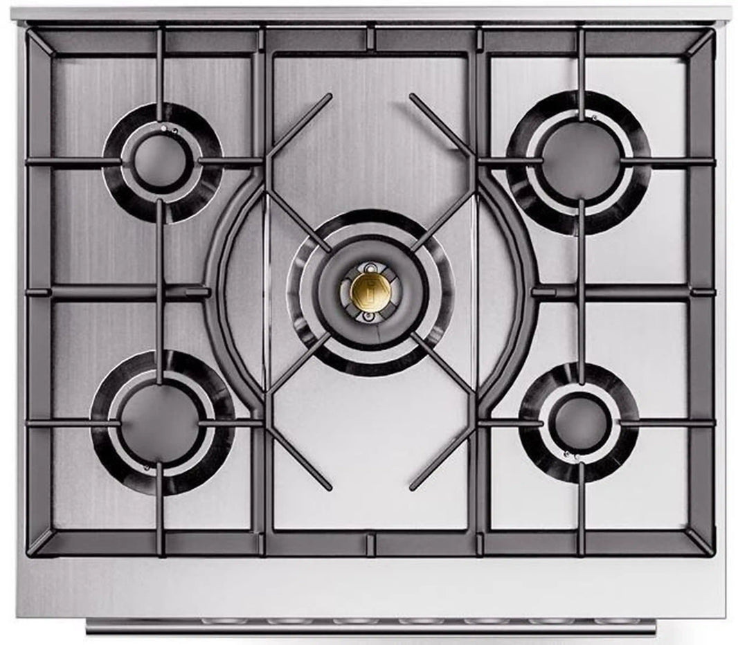 ILVE Professional Plus II 30-Inch Freestanding Dual Fuel Range with 5 Sealed Burners in Matte Graphite (UP30WMPMG)