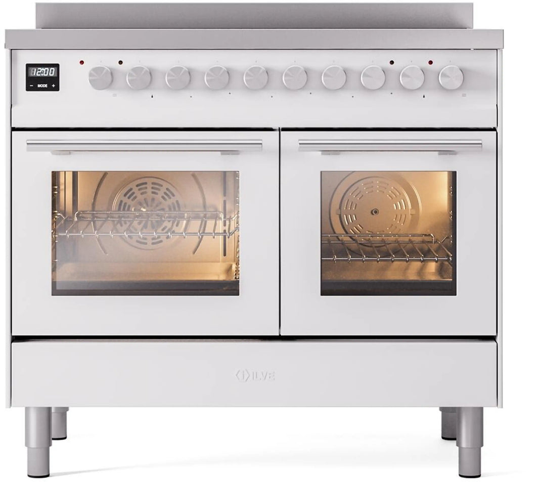 ILVE Professional Plus II 40-Inch Induction Range in White (UPDI406WMPWH)