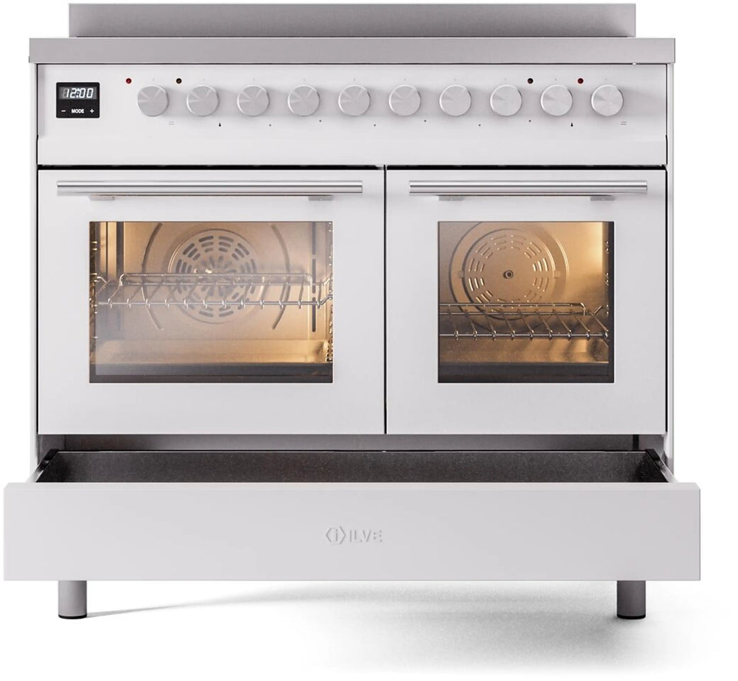 ILVE Professional Plus II 40-Inch Induction Range in White (UPDI406WMPWH)