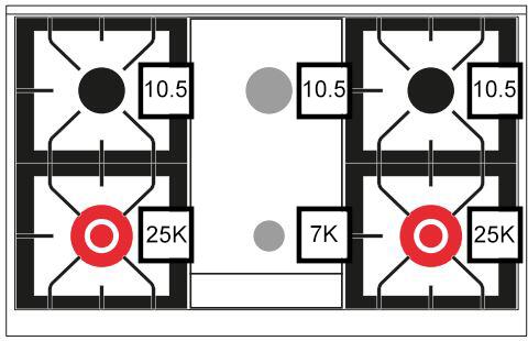 ILVE Nostalgie II 40-Inch Dual Fuel Freestanding Range in Burgundy with Brass Trim (UPD40FNMPBUG)