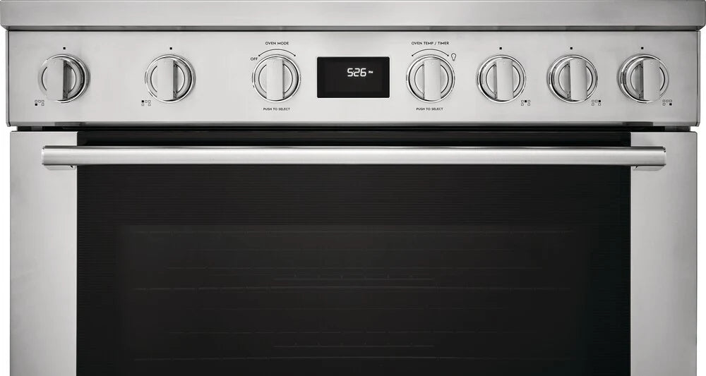 Electrolux 36 Inch Freestanding Induction Range with 5 Induction Zones, 4.4 Cu. Ft. Oven (ECFI3668AS)