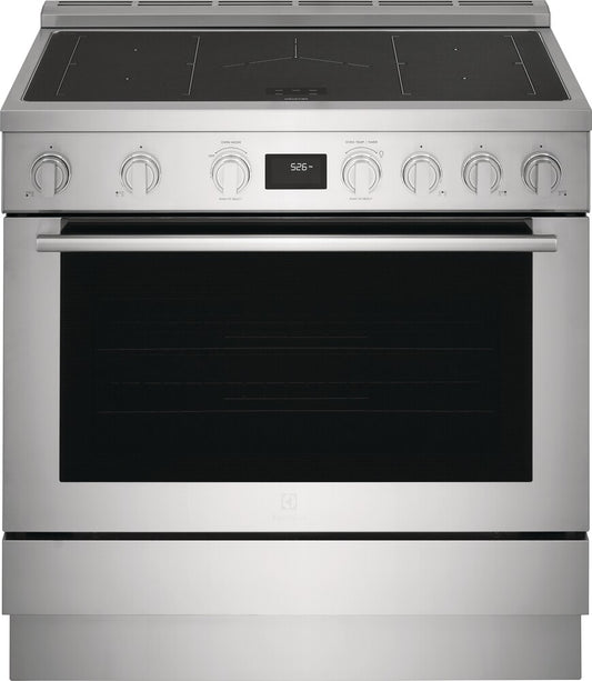 Electrolux 36 Inch Freestanding Induction Range with 5 Induction Zones, 4.4 Cu. Ft. Oven (ECFI3668AS)