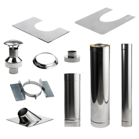 HUUM Sauna Wood Stove Thru-Ceiling Chimney Kit (4744103017508)