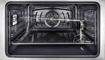 ILVE 48-Inch Majestic II Dual Fuel Range with 8 Burners and Griddle - 5.02 cu. ft. Oven - Chrome Trim in White (UM12FDNS3WHC)