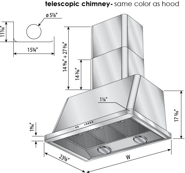 ILVE 48-Inch Majestic Matte Graphite Wall Mount Range Hood with 600 CFM Blower - Auto-off Function (UAM120MG)