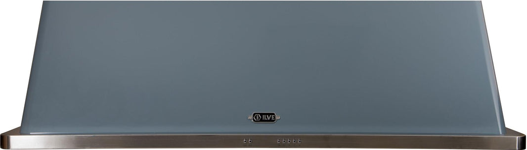 ILVE 60-Inch Majestic Blue Grey Wall Mount Range Hood with 600 CFM Blower - Auto-off Function (UAM150BG)