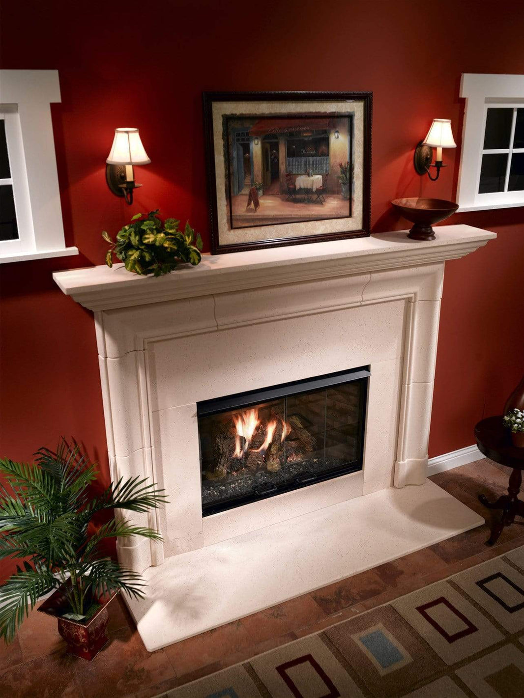 Majestic Reveal 42" Open-Hearth B-Vent Gas Fireplace w/ Herringbone Refractory RBV4842IH