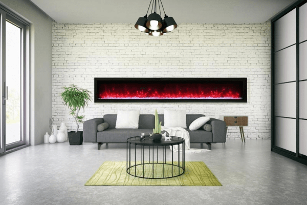 Remii Wall Mount Basic 100" Electric Fireplace WM-100-B