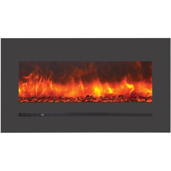 Sierra Flame Steel Front 26" Linear Wall Mount/Flush Mount Electric Fireplace WM-FML-26-3223-STL