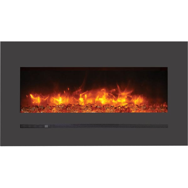 Sierra Flame Steel Front 26" Linear Wall Mount/Flush Mount Electric Fireplace WM-FML-26-3223-STL