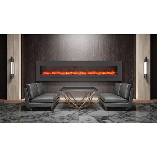 Sierra Flame Steel Front 26" Linear Wall Mount/Flush Mount Electric Fireplace WM-FML-26-3223-STL