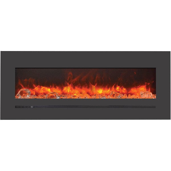 Sierra Flame Steel Front 34" Linear Wall Mount/Flush Mount Electric Fireplace WM-FML-34-4023-STL