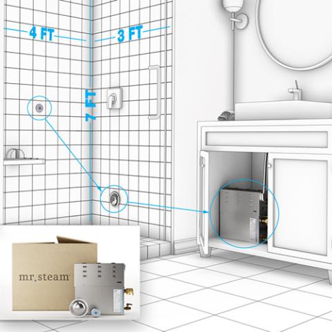 Mr.Steam SAH6000 Steam@Home Series 6kW Steam Shower Generator Package