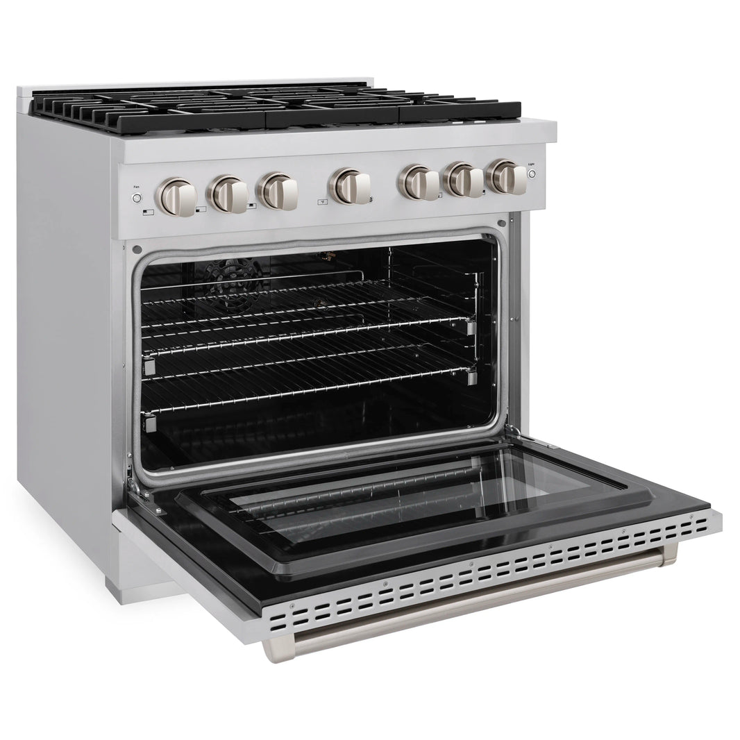 ZLINE 36-Inch Gas Range with 6 Gas Burners 5.2 cu. ft. Convection Gas Oven in Stainless Steel (SGR36)