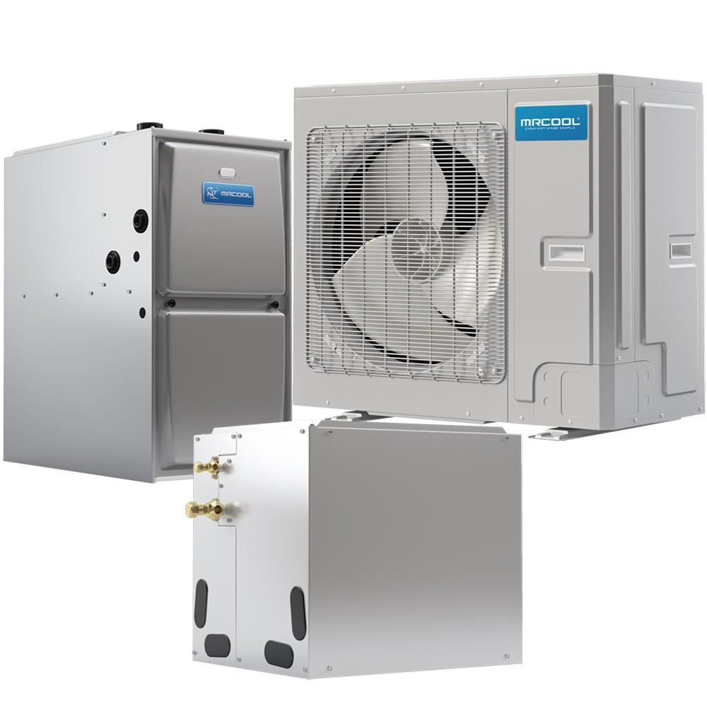 MRCOOL Universal Series - Central Air Conditioner & Gas Furnace Split System - 2-to-3 Ton, 18-to-20 SEER, 36K BTU, 96% AFUE - 17.5-Inch Cabinet - Downflow