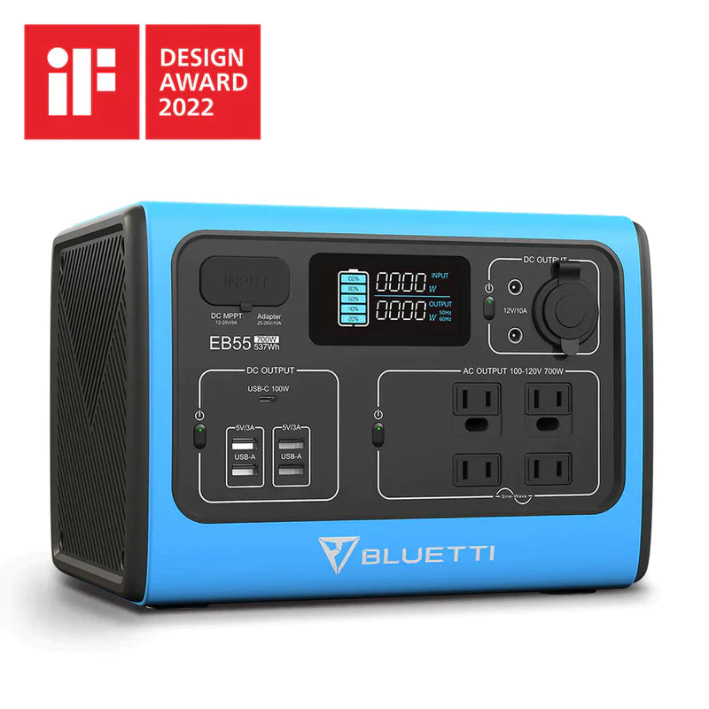 BLUETTI EB55 Portable Power Station | 700W 537Wh