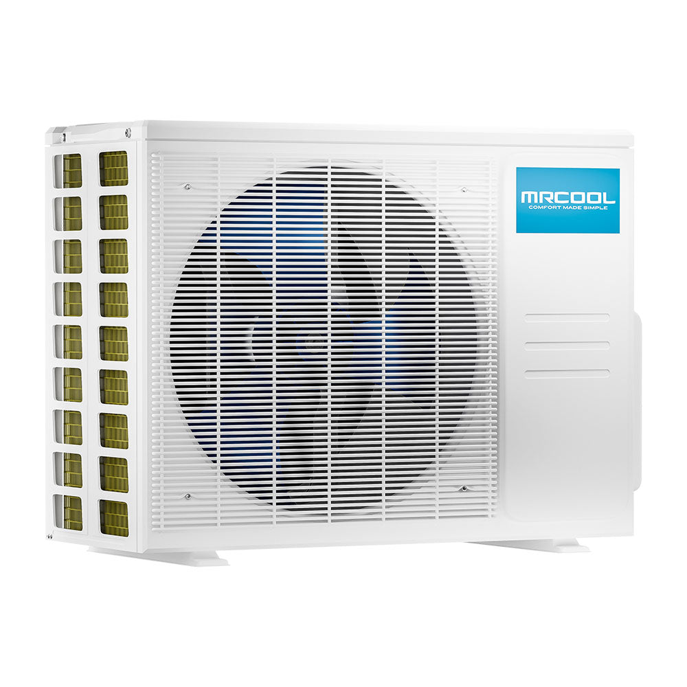 MRCOOL DIY 4th Gen Mini Split - 2-Zone 27,000 BTU Ductless Air Conditioner and Heat Pump with 18K + 12K Air Handlers, 16 ft. Line Sets, and Install Kit