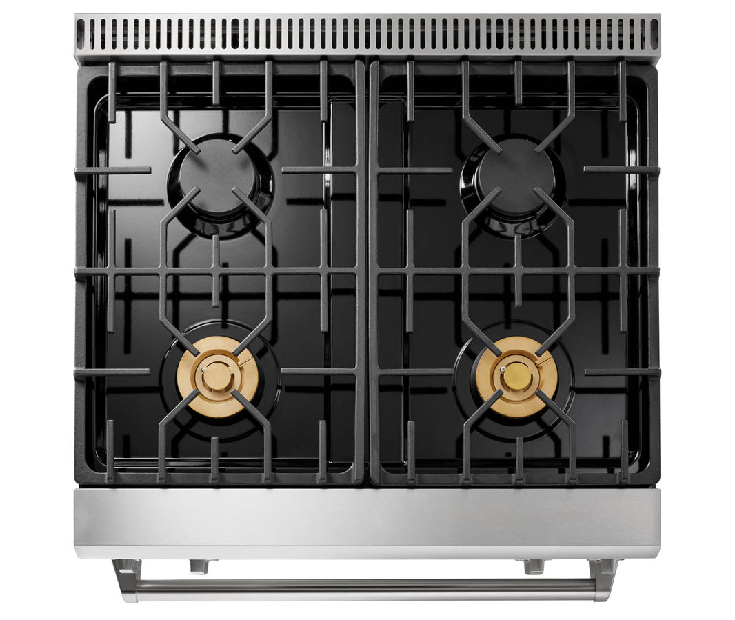 Thor Kitchen 2-Piece Appliance Package - 30-Inch Gas Range with Tilt Panel & Premium Under Cabinet Hood in Stainless Steel