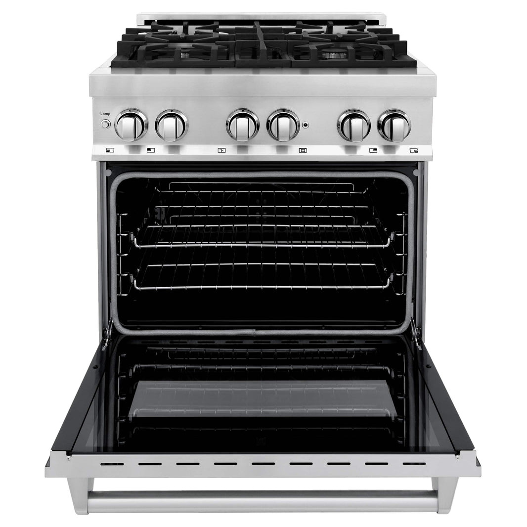 ZLINE 2-Piece Appliance Package - 30-inch Dual Fuel Range & Over-the-Range Microwave (2KP-RAOTRH30)