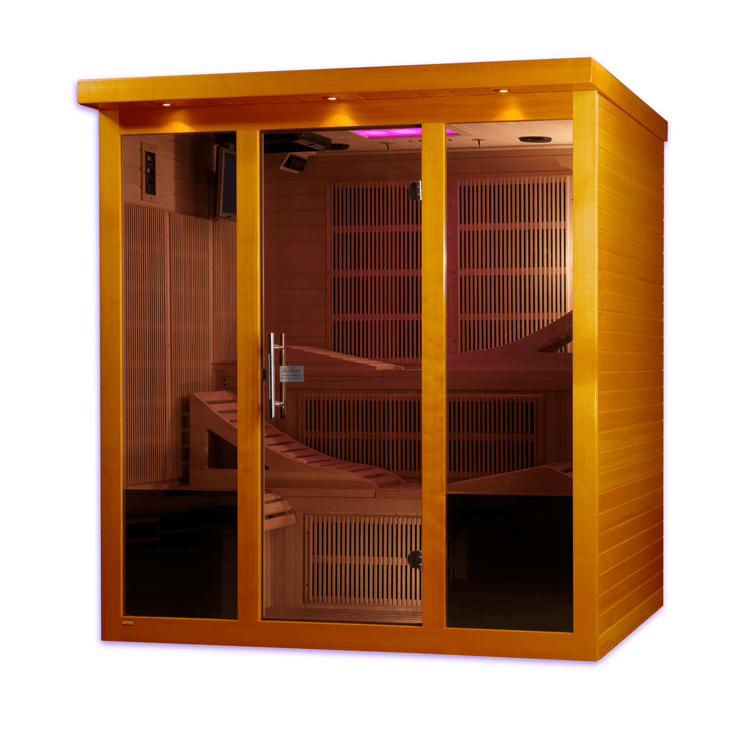 Golden Designs | Monaco 6-person Near Zero EMF Far Infrared Sauna | DYN-6996-01