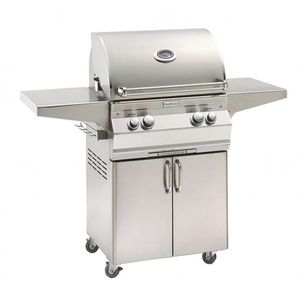 Fire Magic Aurora A430s 24-Inch Propane Gas Freestanding Grill with 1 Sear Burner and Analog Thermometer (A430S-7LAP-61)