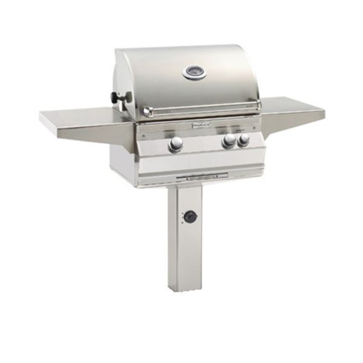 FireMagic A430s In-Ground Post Mount Grill with Analog Thermometer - Natural Gas(A430S-8LAN-G6)