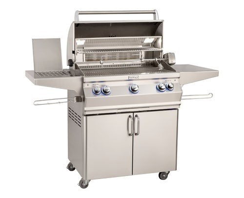 Fire Magic Aurora A540s 30-Inch Natural Gas Freestanding Grill with 1 Sear Burner, Backburner, Rotisserie Kit and Analog Thermometer (A540S-8LAN-61)