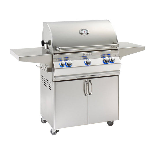 Fire Magic Aurora A540s 30-Inch Propane Gas Freestanding Grill with Backburner and Analog Thermometer (A540S-8EAP-61)