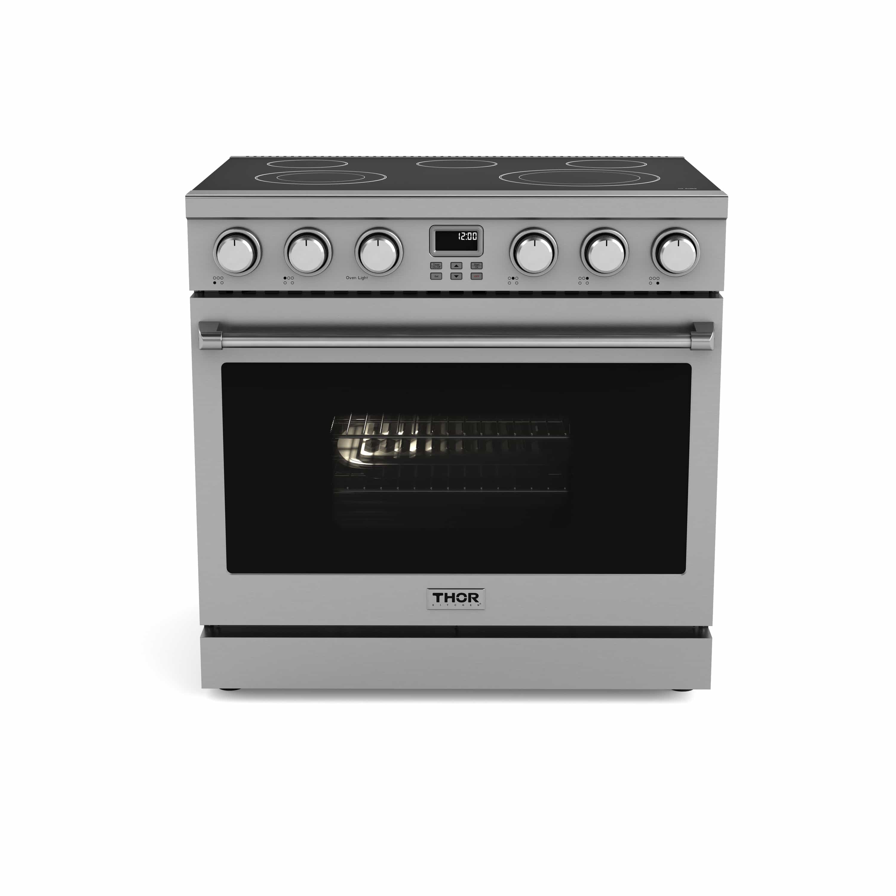 Thor Kitchen 36-Inch Electric Range with 6.0 cu. ft. Convection Oven in Stainless Steel (ARE36)