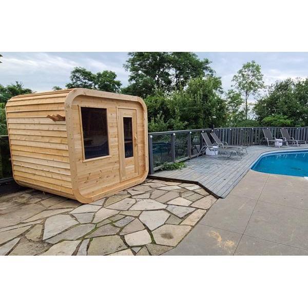 Dundalk CT Luna 3 Person Barrel Sauna | CTC22LU