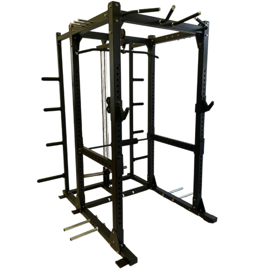 Diamond Direct Fitness | WR400 | Power Rack with Plate Tree and High Low Pulley