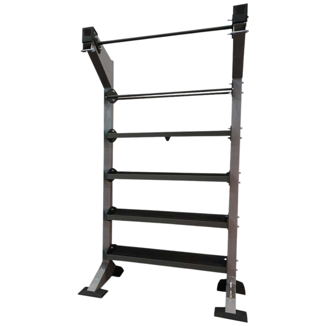 Diamond Direct Fitness | SR1 | Storage Bay Single Rack 5 Tier with Suspension Trainer