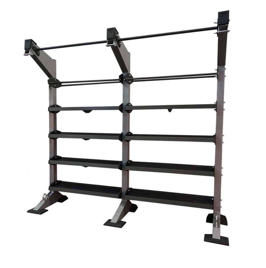 Diamond Direct Fitness | SR1 | Storage Bay Single Rack 5 Tier with Suspension Trainer