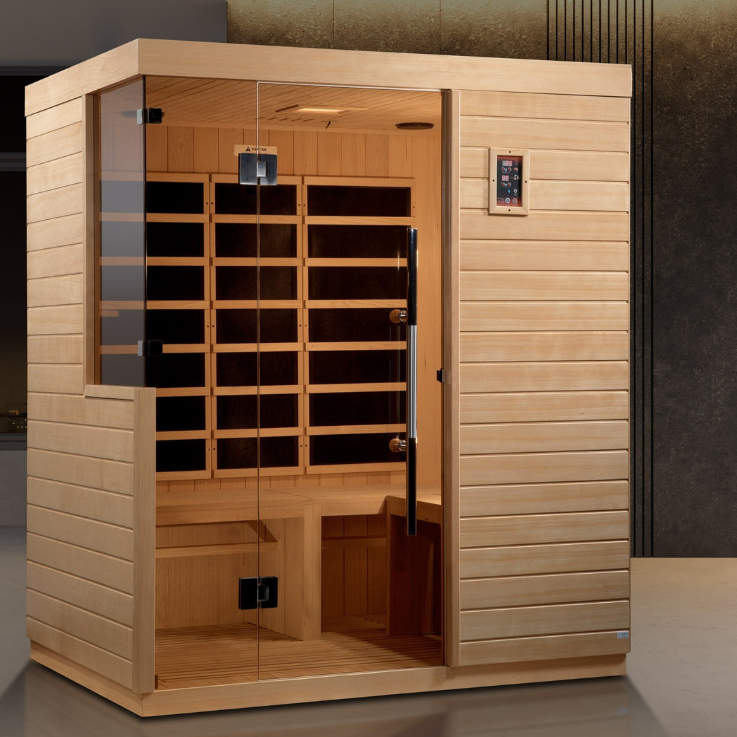 Golden Designs | Bilbao 3-person Ultra Low EMF FAR Infrared Sauna | DYN-5830-01