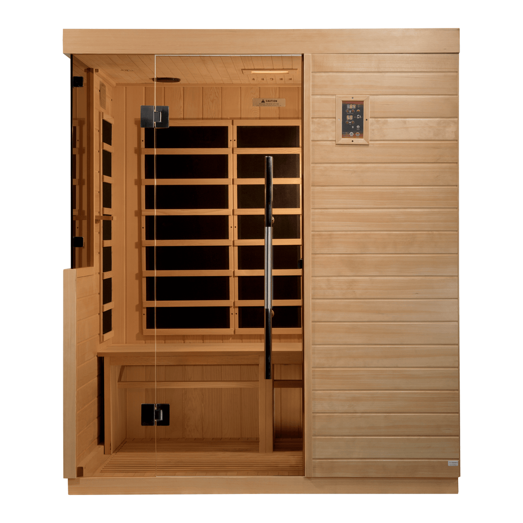 Golden Designs | Bilbao 3-person Ultra Low EMF FAR Infrared Sauna | DYN-5830-01