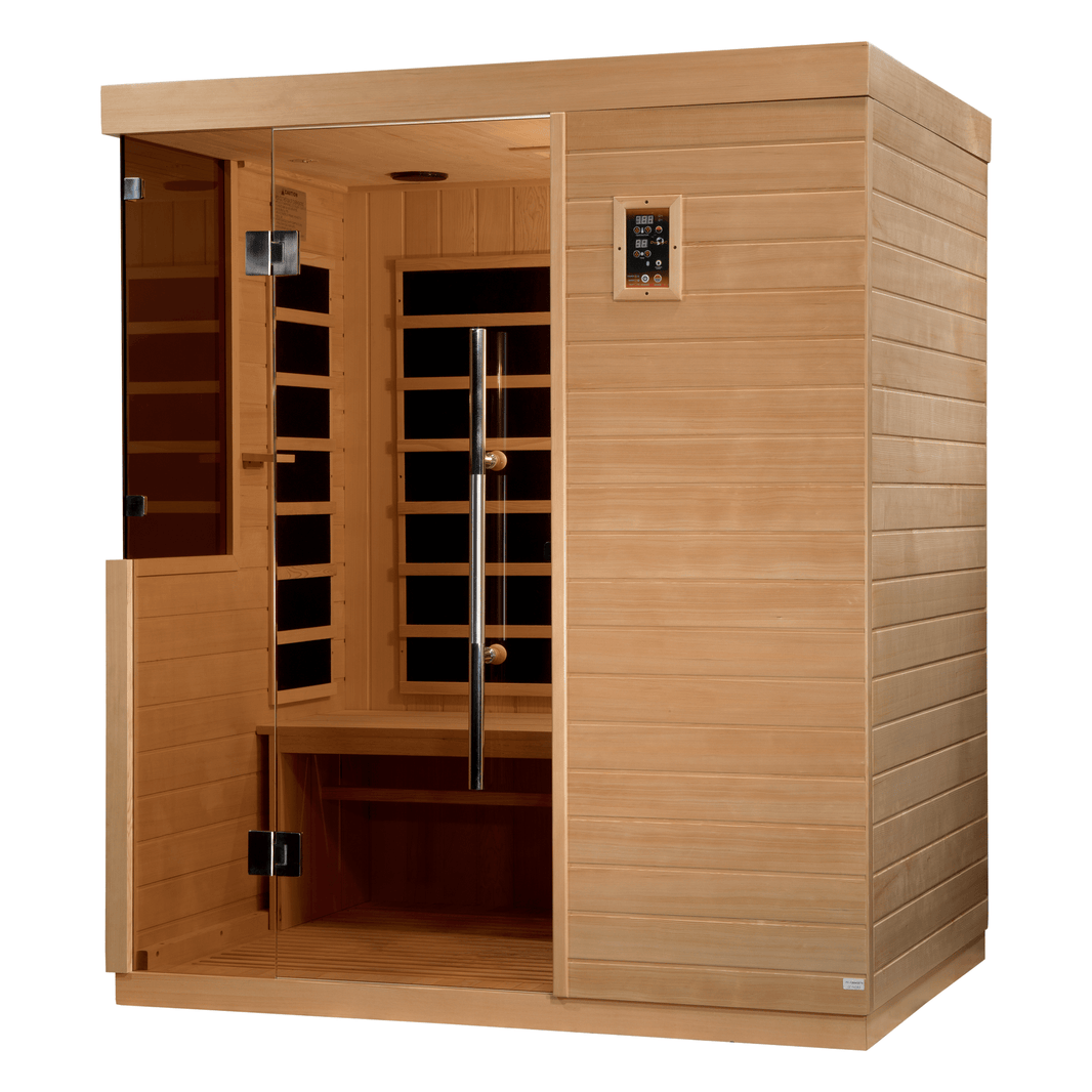 Golden Designs | Bilbao 3-person Ultra Low EMF FAR Infrared Sauna | DYN-5830-01