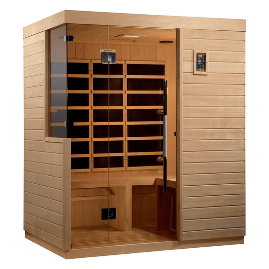 Golden Designs | Bilbao 3-person Ultra Low EMF FAR Infrared Sauna | DYN-5830-01