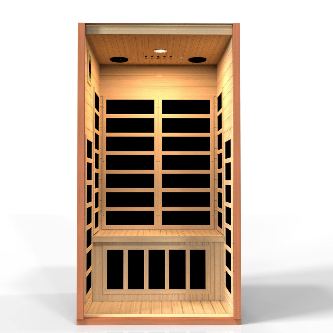 Golden Designs | Avila 1-2 Person Ultra Low EMF FAR Infrared Sauna | DYN-6103-01 Elite