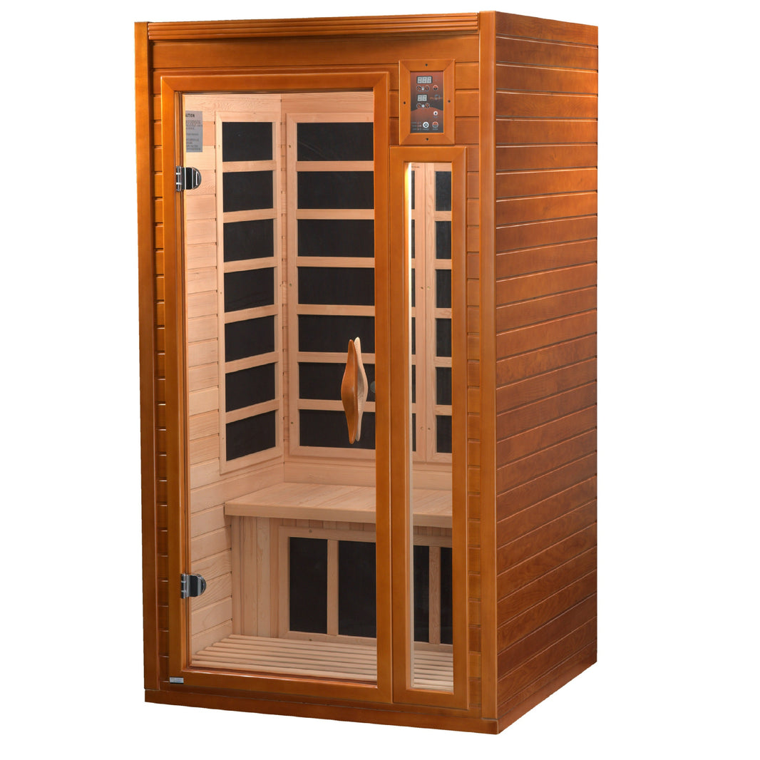 Golden Designs | Barcelona 1-2-person Ultra Low EMF Far Infrared Sauna | DYN-6106-01 Elite