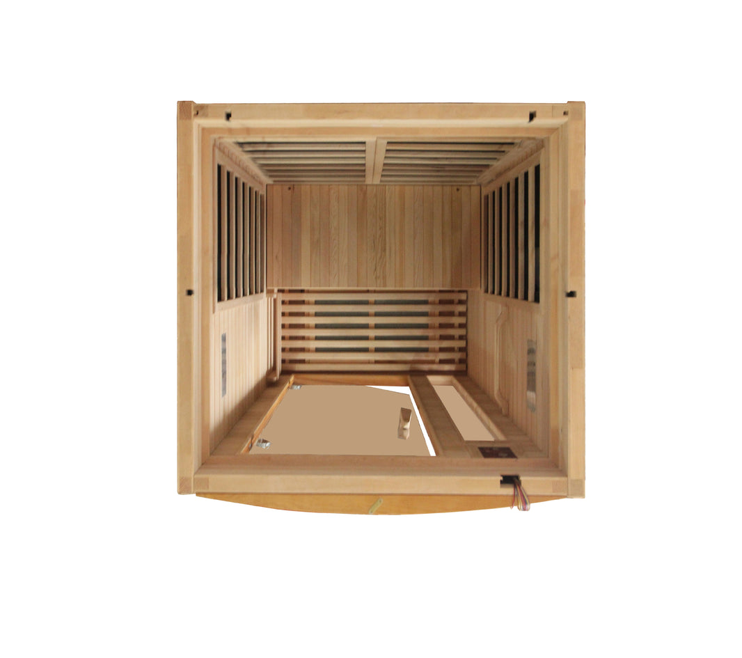 Golden Designs | Barcelona 1-2-person Ultra Low EMF Far Infrared Sauna | DYN-6106-01 Elite