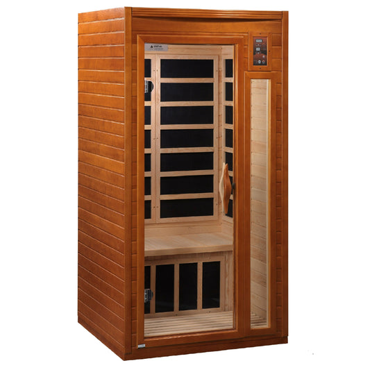 Golden Designs | Barcelona 1-2-person Ultra Low EMF Far Infrared Sauna | DYN-6106-01 Elite