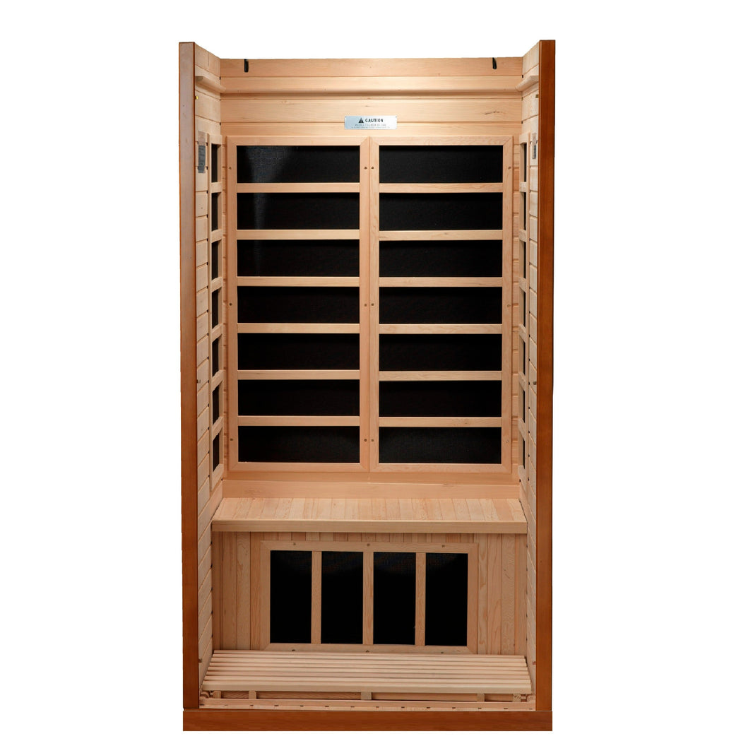 Golden Designs | Barcelona 1-2-person Ultra Low EMF Far Infrared Sauna | DYN-6106-01 Elite