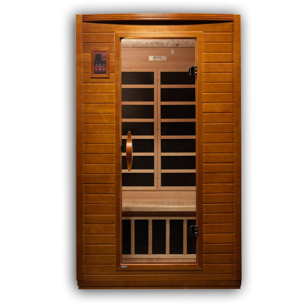 Golden Designs | Versailles 2-person Low EMF FAR Infrared Sauna (Canadian Hemlock) | DYN-6202-03