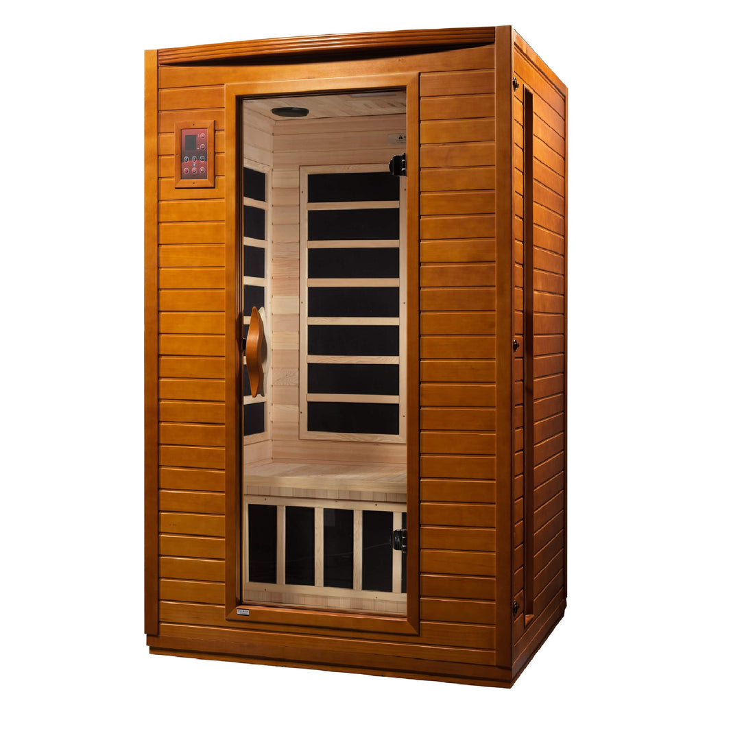 Golden Designs | Versailles 2-person Low EMF FAR Infrared Sauna (Canadian Hemlock) | DYN-6202-03