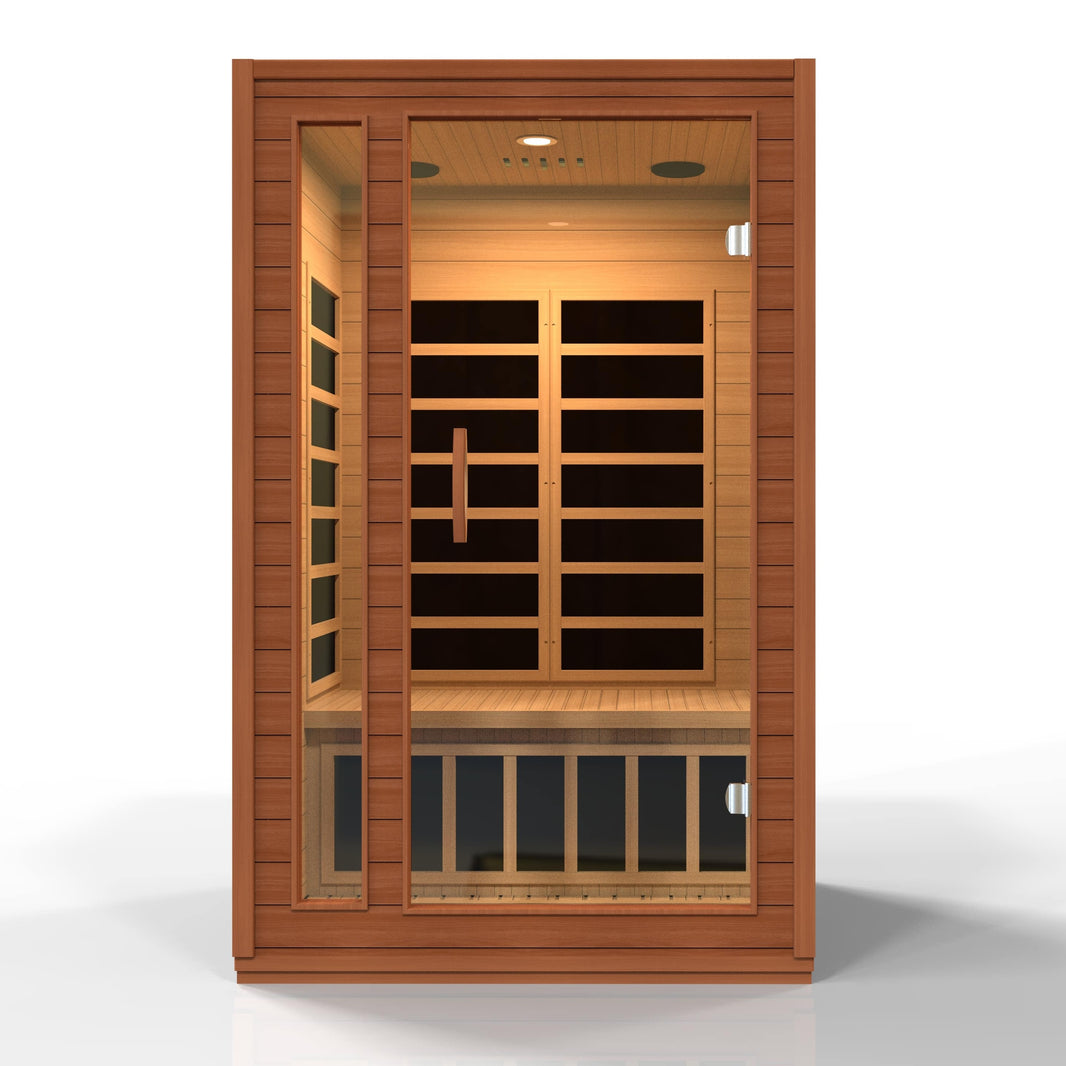 Golden Designs | Cordoba 2-person Low EMF FAR Infrared Sauna (Canadian Hemlock) | DYN-6203-01