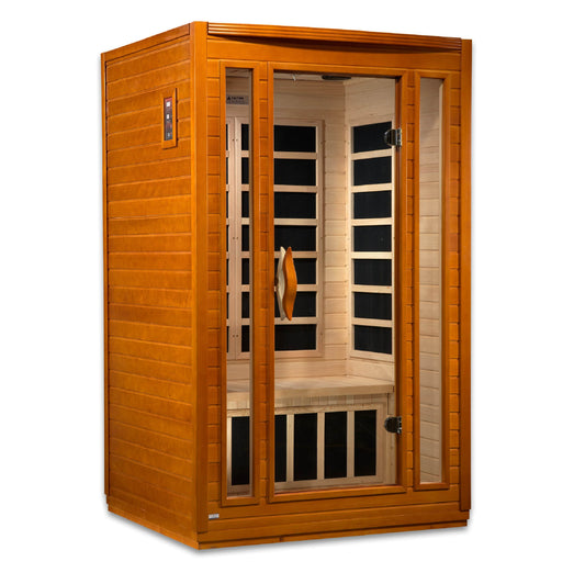 Golden Designs | San Marino 2-person Ultra Low EMF FAR Infrared Sauna | DYN-6206-01 Elite