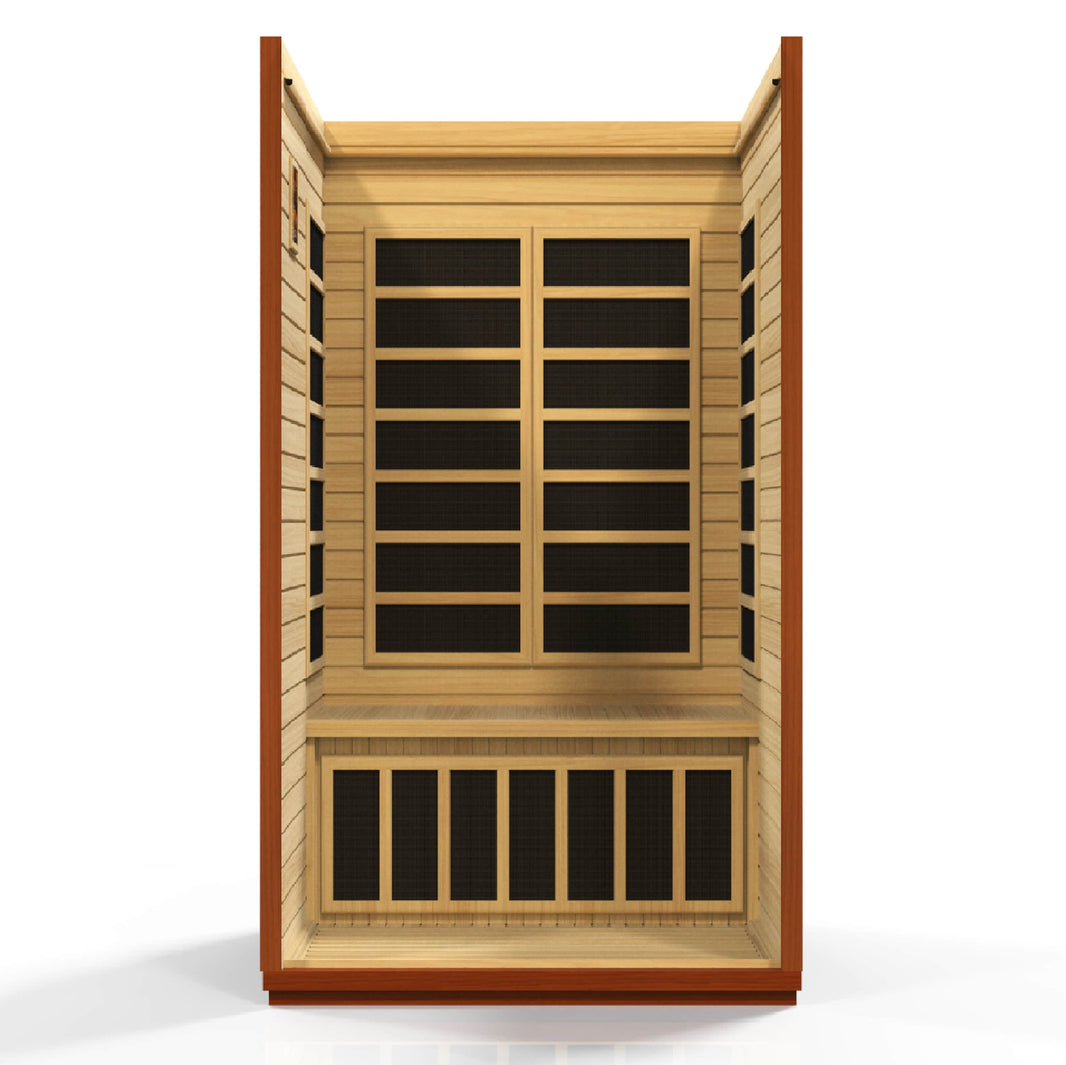 Golden Designs | San Marino 2-person Ultra Low EMF FAR Infrared Sauna | DYN-6206-01 Elite