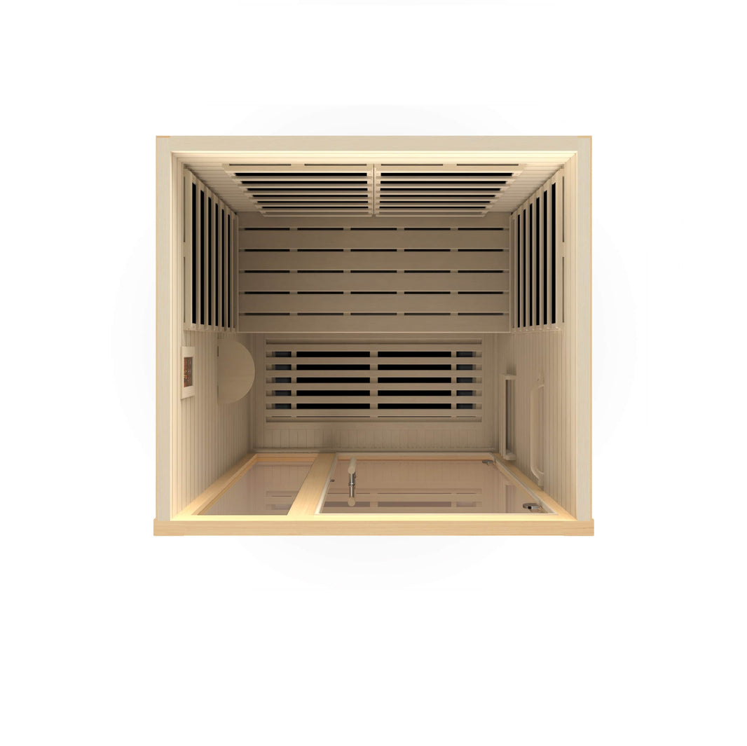 Golden Designs | Llumeneres 2-person Ultra Low EMF FAR Infrared Sauna | DYN-6215-02