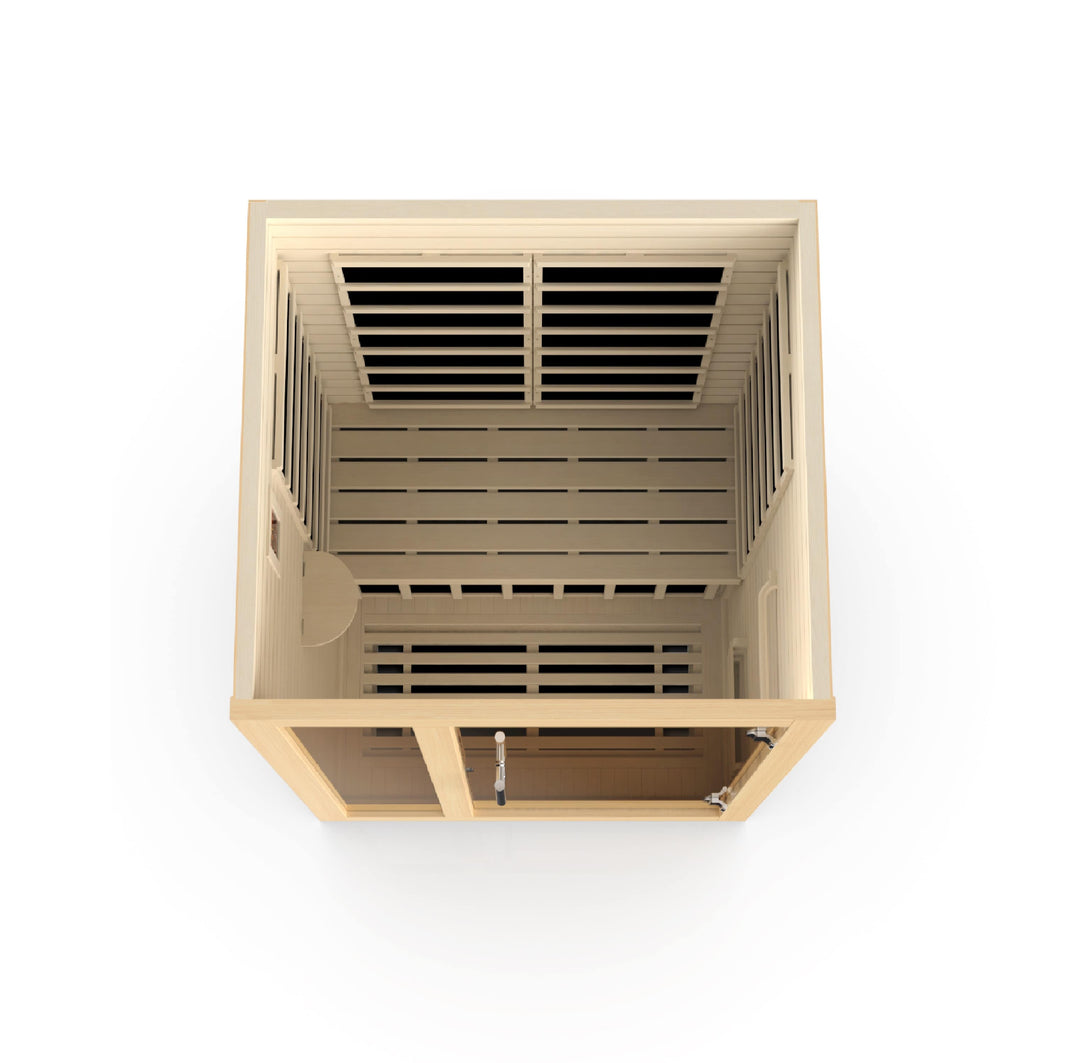 Golden Designs | Llumeneres 2-person Ultra Low EMF FAR Infrared Sauna | DYN-6215-02